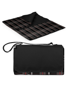 Manta de Picnic XL ONIVA Tartan Negro 178x203 cm Impermeable
