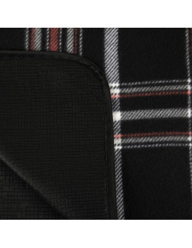 Manta de Picnic XL ONIVA Tartan Negro 178x203 cm Impermeable