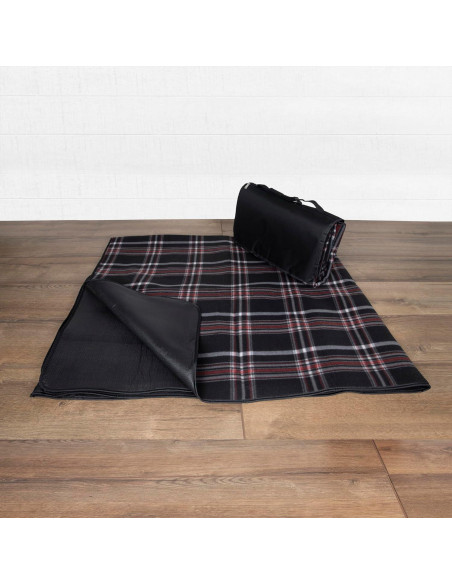 Manta de Picnic XL ONIVA Tartan Negro 178x203 cm Impermeable