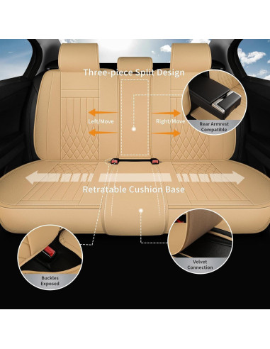 Cubiertas de Asientos de Coche FaiFani Juego Completo Beige