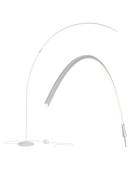 Lámpara de Pie Brightech Sparq Arc Plata 850 Lúmenes Regulable
