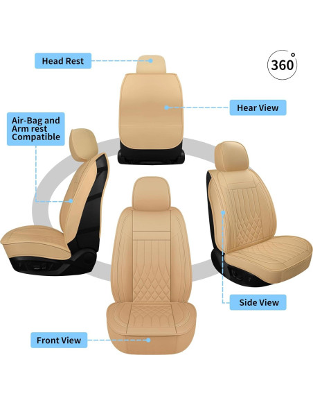 Cubiertas de Asientos de Coche FaiFani Juego Completo Beige