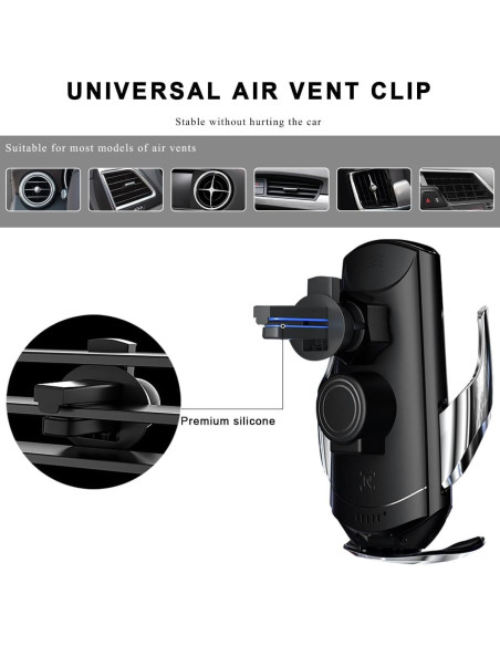 Cargador Inalámbrico para Automóvil MUQIDA 15W con Soporte