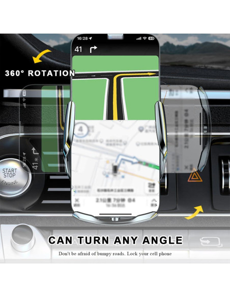 Cargador Inalámbrico para Automóvil MUQIDA 15W con Soporte