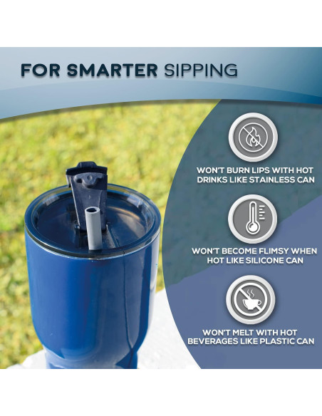 Popotes Reutilizables HotSips con Estuche de Viaje 24.1 cm