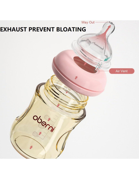 Botella Anticólicos PPSU Oberni 150 ml Azul para Bebés