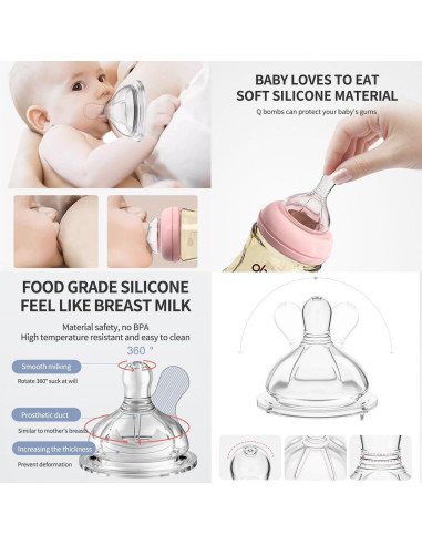 Botella Anticólicos PPSU Oberni 150 ml Azul para Bebés