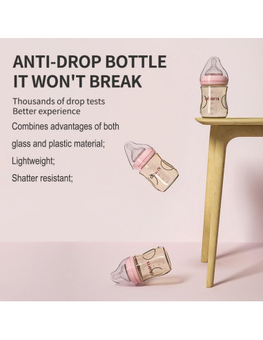 Botella Anticólicos PPSU Oberni 150 ml Azul para Bebés