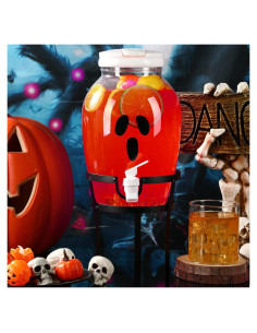 Dispensador de Bebidas Halloween Umigy 3.78L con Soporte Acero