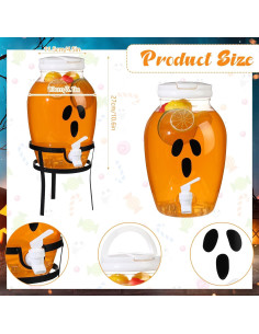 Dispensador de Bebidas Halloween Umigy 3.78L con Soporte Acero 2