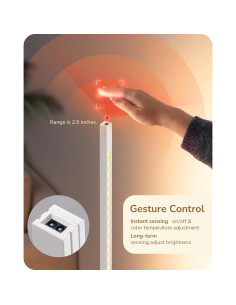 Lámpara de Pie LED EDISHINE HFLCC1A Regulable 12W Blanca 2