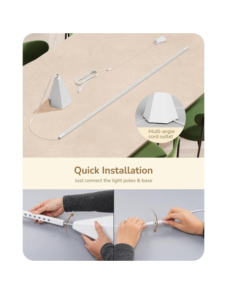 Lámpara de Pie LED EDISHINE HFLCC1A Regulable 12W Blanca
