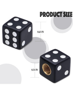 Juego de 4 Tapas de Válvula de Neumático MEAJOO - Negro 2