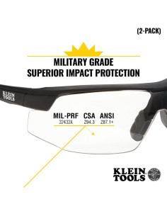 Gafas de Seguridad Klein Tools 60171, Lente Clara, Paquete de 2 2