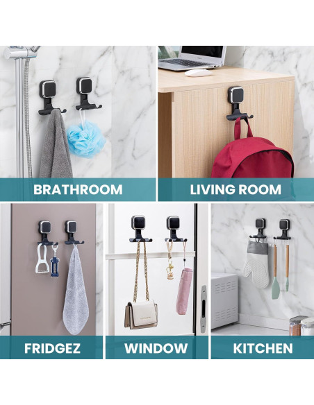 Soporte de Ventosa TAILI para Afeitadora y Toallas, Negro