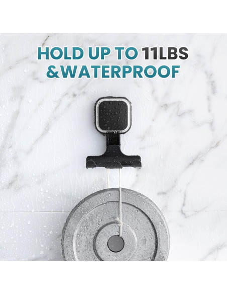 Soporte de Ventosa TAILI para Afeitadora y Toallas, Negro