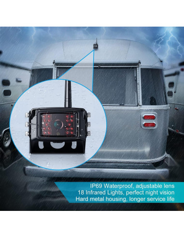 Sistema de Cámara de Respaldo Inalámbrico Fookoo 10" HD