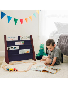 Estante de Libros Sling Wildkin Cereza con Azul 4 Estantes 2