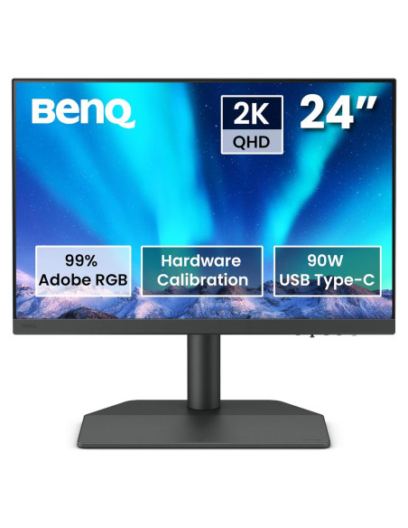 Monitor BenQ SW242Q 24" 2K QHD USB-C 90W para Fotografía