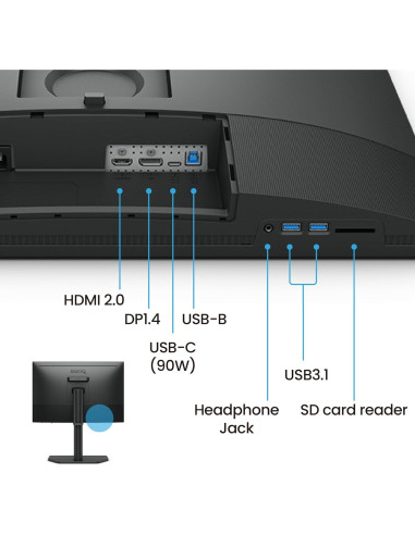Monitor BenQ SW242Q 24" 2K QHD USB-C 90W para Fotografía
