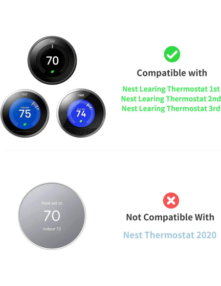 Kit de recorte para termostato Nest Petrichor - 2 paquetes blancos