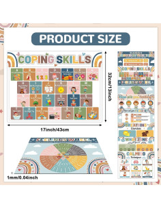 Set de 8 Manteles Educativos Boho OBUSATT 43x32 cm Salud Mental 2