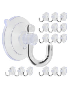 15 Ganchos de Ventosa de Vidrio TUYRYAHR 1.8 kg para Ducha