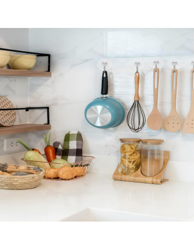 15 Ganchos de Ventosa de Vidrio TUYRYAHR 1.8 kg para Ducha