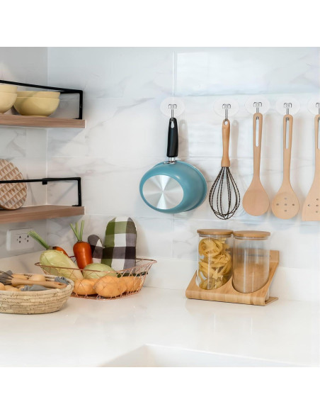 15 Ganchos de Ventosa de Vidrio TUYRYAHR 1.8 kg para Ducha