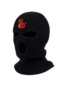 Máscara de Esquí Unisex Dragón Bebé Bordada Talla Única