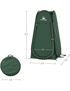 Carpa de Ducha Portátil Wakeman 1.01x1.01m Verde 2