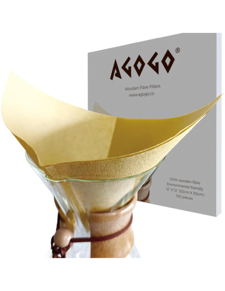 Filtro de café desechable AGOGO 100 unidades natural