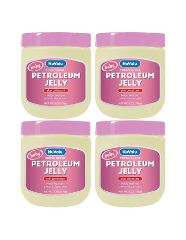 Vaselina NuValu 170 g - Paquete de 4 Fragancia Rosa Bebé
