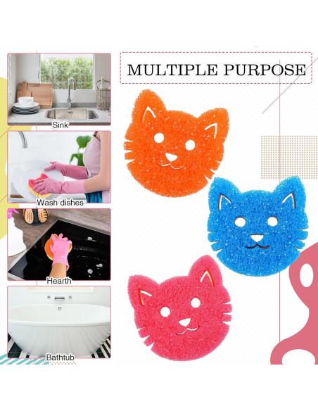 Esponjas de Limpieza Doble Cara FillTouch para Gatos 6 Pcs