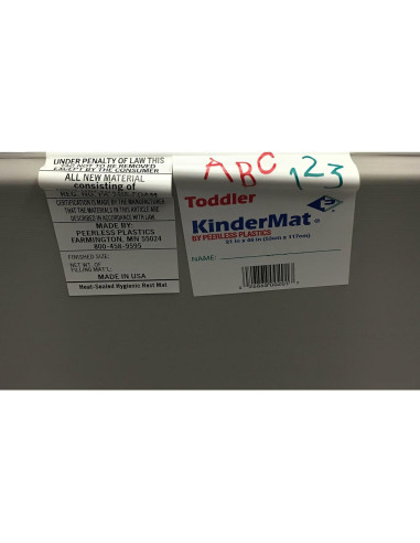 Colchoneta KinderMat para Niños 116.8x53.3 cm Gris/Azul