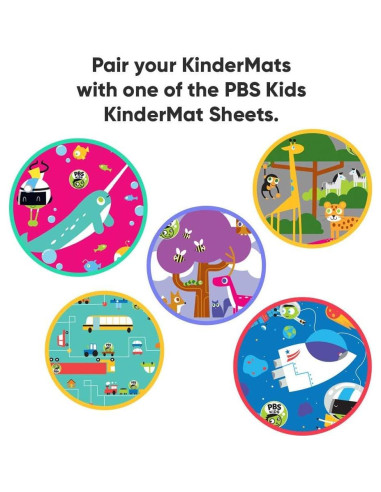 Colchoneta KinderMat para Niños 116.8x53.3 cm Gris/Azul