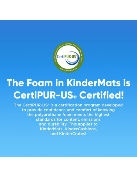 Colchoneta KinderMat para Niños 116.8x53.3 cm Gris/Azul