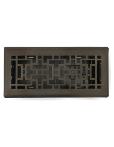 Registro de Piso Oriental 10x25.4 cm Bronce Metálico Sierra Gates