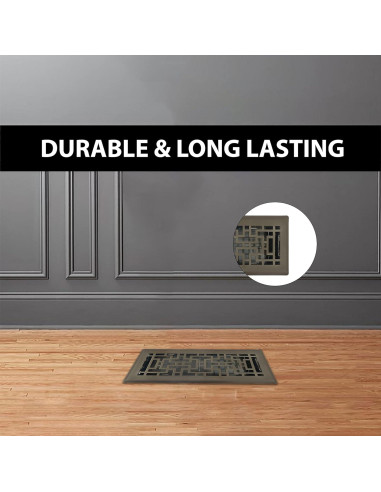 Registro de Piso Oriental 10x25.4 cm Bronce Metálico Sierra Gates