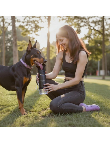 Botella de Agua para Perros Waggle 414ml Acero Inoxidable
