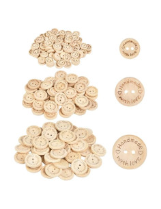 150 Botones de Madera Hechos a Mano FOCCTS 15-20-25mm