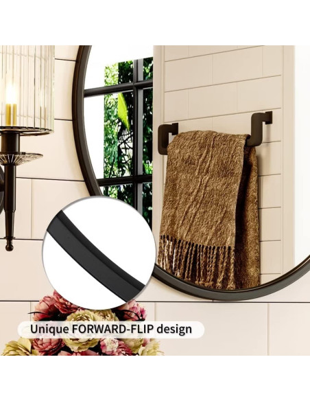 Espejo Redondo Negro Growsun 50.8 cm para Baño y Decoración