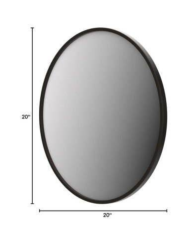 Espejo Redondo Negro Growsun 50.8 cm para Baño y Decoración