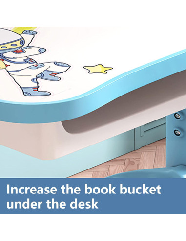 Juego de Escritorio y Silla Ajustable Goodliest para Niños Azul