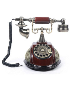 Teléfono Vintage FLYHERO de Escritorio Antiguo Bronce 2.25 kg