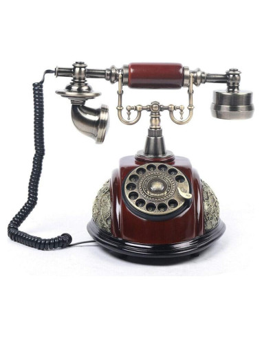 Teléfono Vintage FLYHERO de Escritorio Antiguo Bronce 2.25 kg