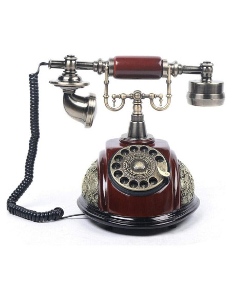 Teléfono Vintage FLYHERO de Escritorio Antiguo Bronce 2.25 kg