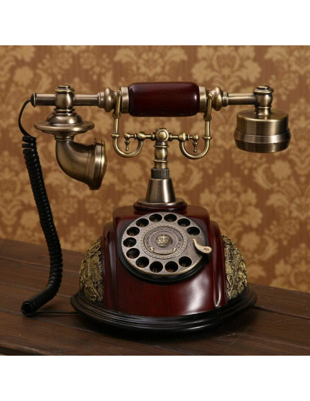Teléfono Vintage FLYHERO de Escritorio Antiguo Bronce 2.25 kg