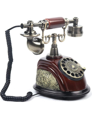 Teléfono Vintage FLYHERO de Escritorio Antiguo Bronce 2.25 kg
