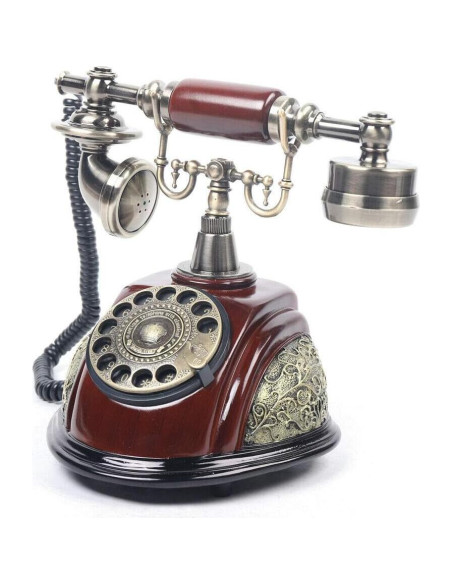 Teléfono Vintage FLYHERO de Escritorio Antiguo Bronce 2.25 kg